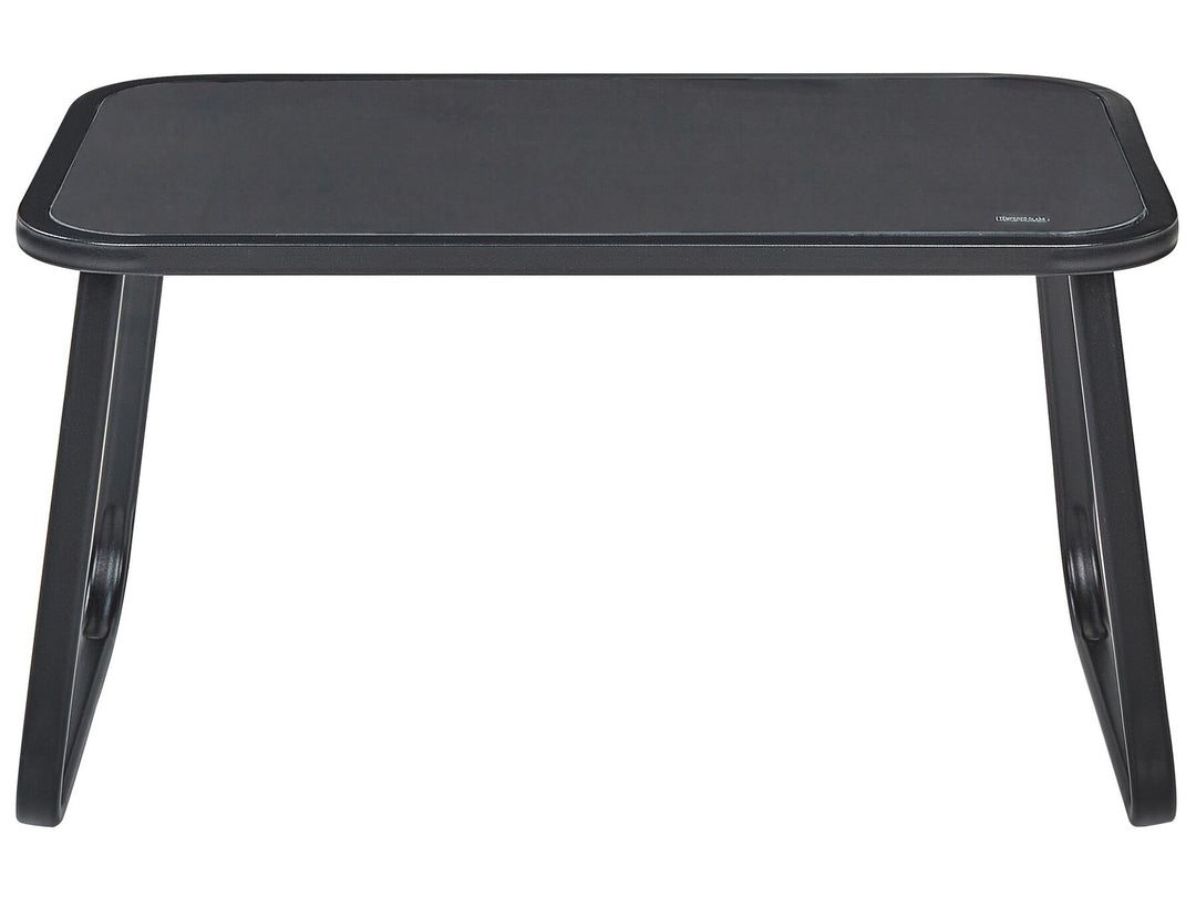 Barrea Garden Lounge Set with Table 4 Seater Metal Black