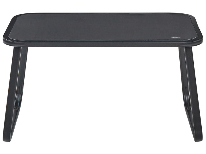 Barrea Garden Lounge Set with Table 4 Seater Metal Black
