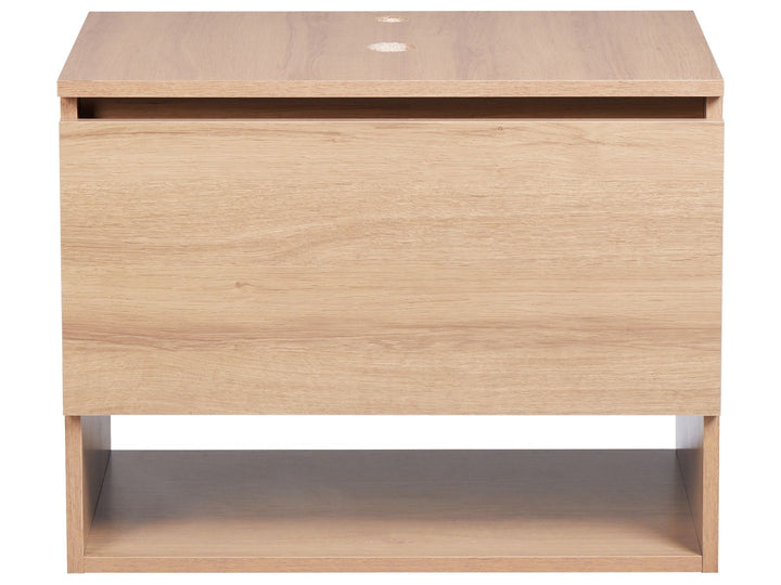 Wall Mounted Washbasin Cabinet 60 cm Light Brown Natal