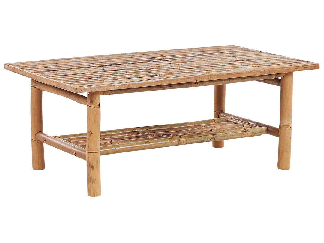 Riccione Garden Lounge Set with Table 4 Seater Bamboo Wood Light Brown