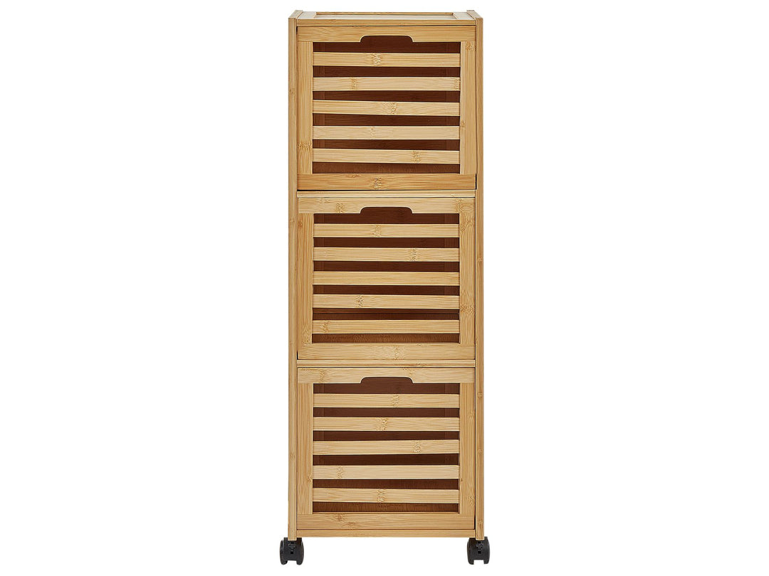 Bathroom Cabinet Bamboo Wood 32 cm Light Brown Shawnee