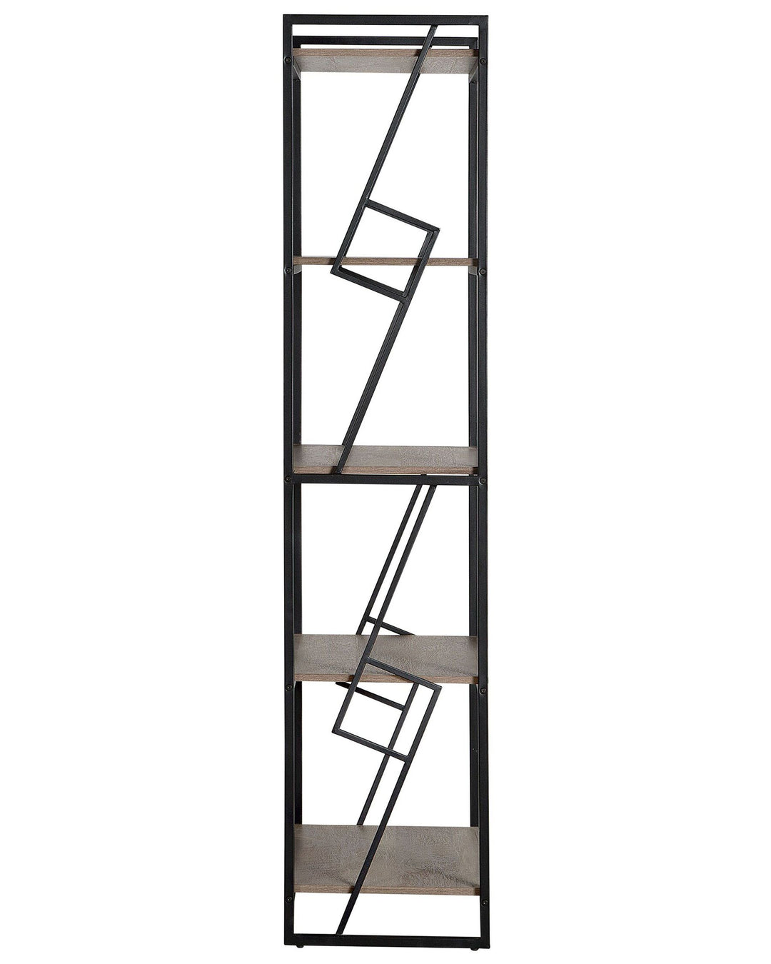 5 Tier Bookcase 184 cm Brown/ Black Fiona