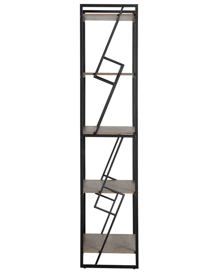 5 Tier Bookcase 184 cm Brown/ Black Fiona