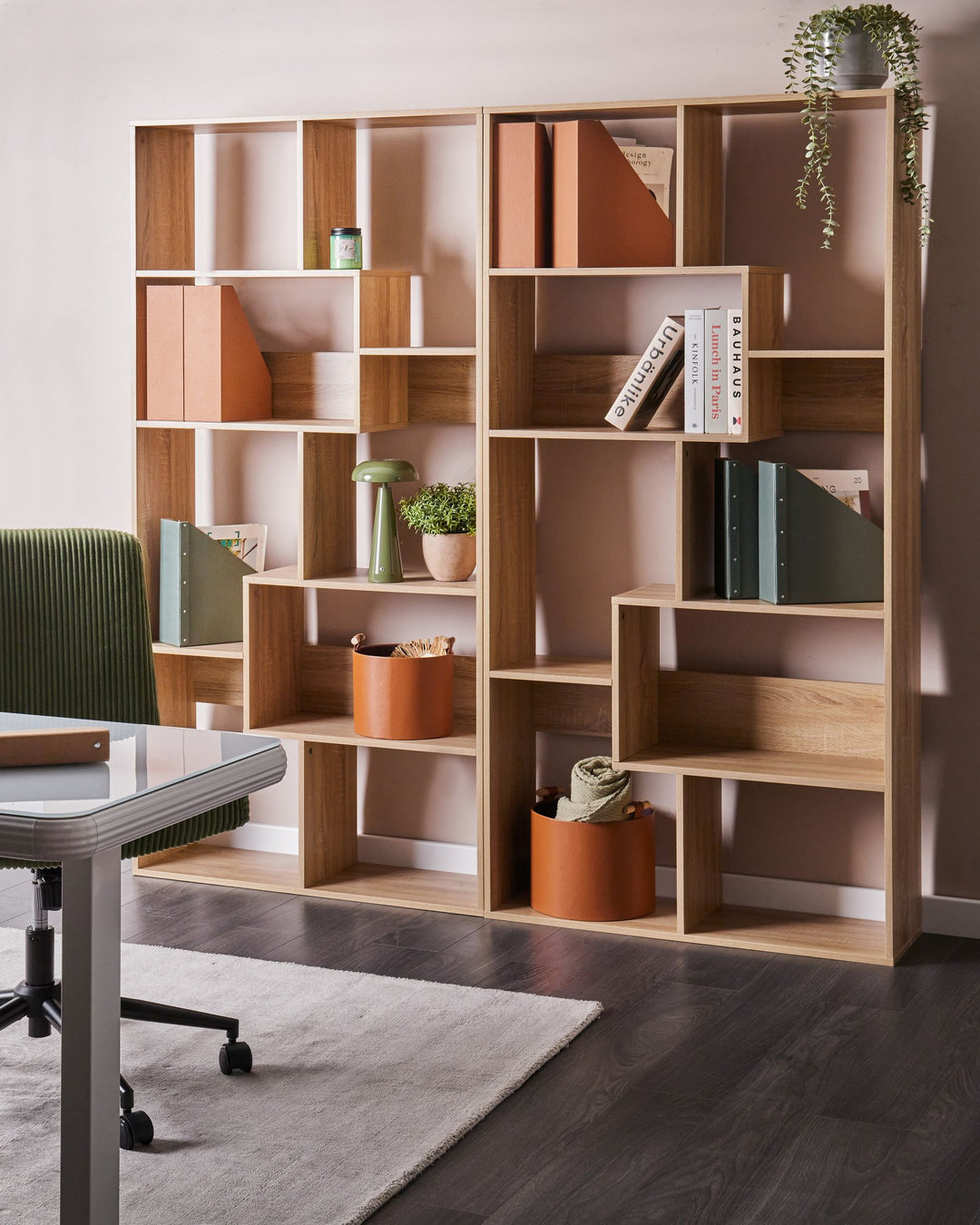 6 Tier Bookcase 180 cm Light Brown Shemari