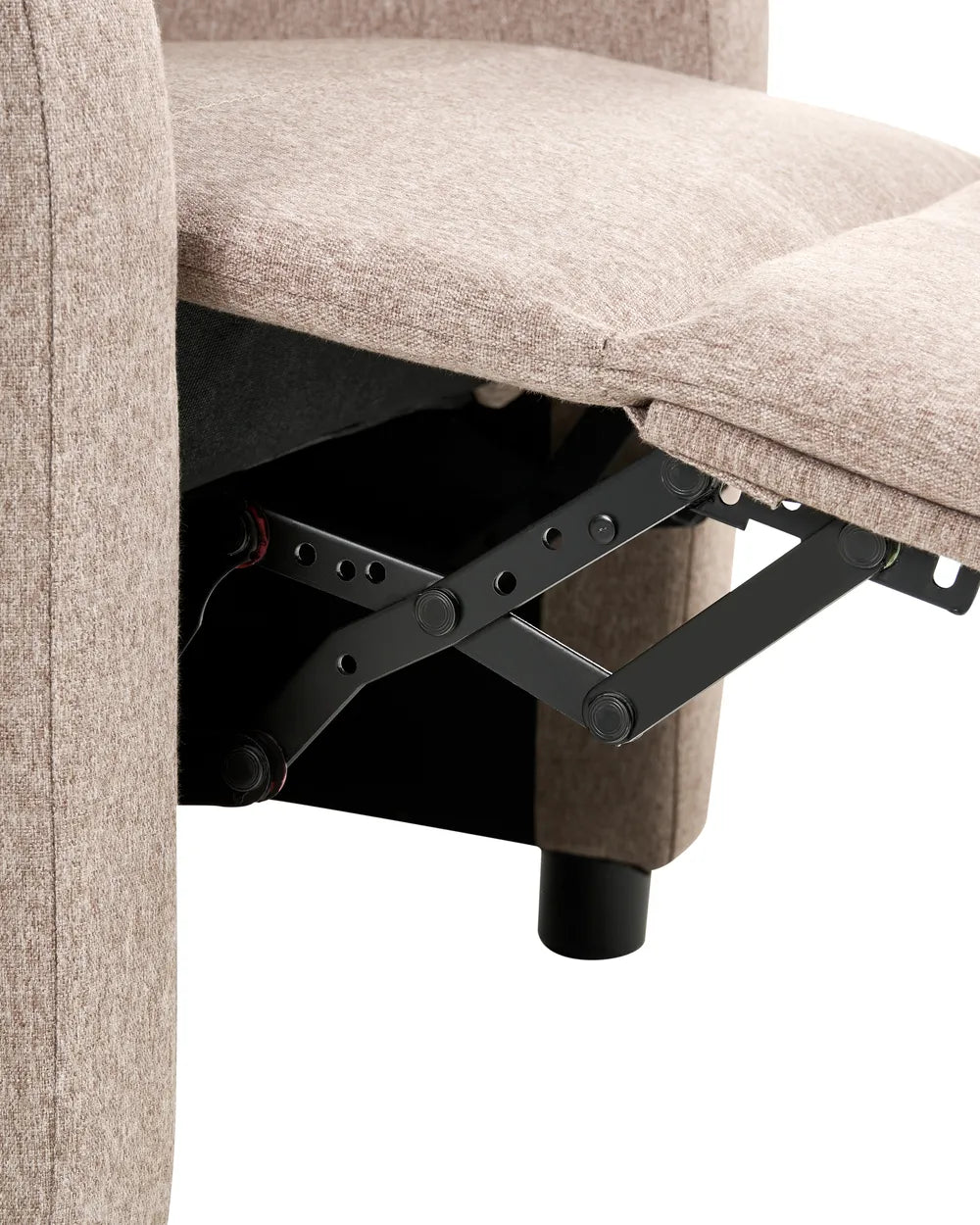 Recliner Chair With Footrest Fabric Taupe Anndi