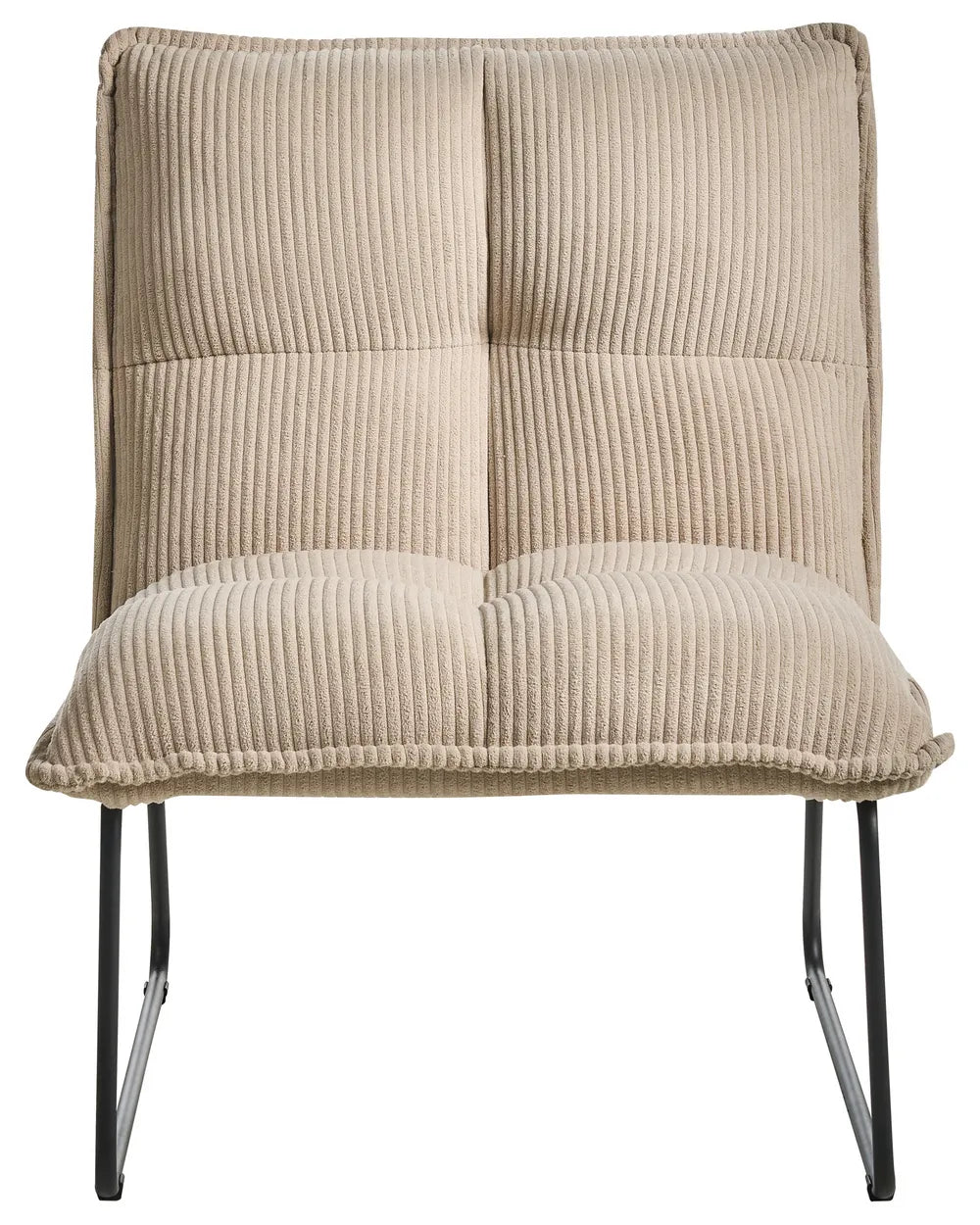 Set of 2 Armchairs Corduroy Beige Esly