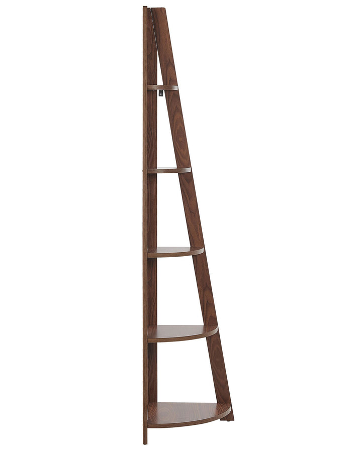 Corner 5 Tier Shelving Unit 175 cm Dark Brown Susan