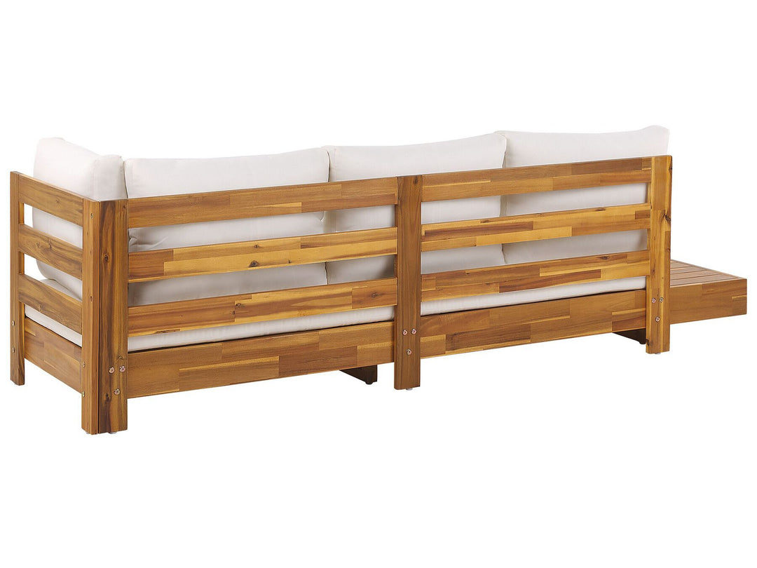 Marettimo Garden Corner Sofa 5 Seater Left Hand Certified Acacia Wood Brown