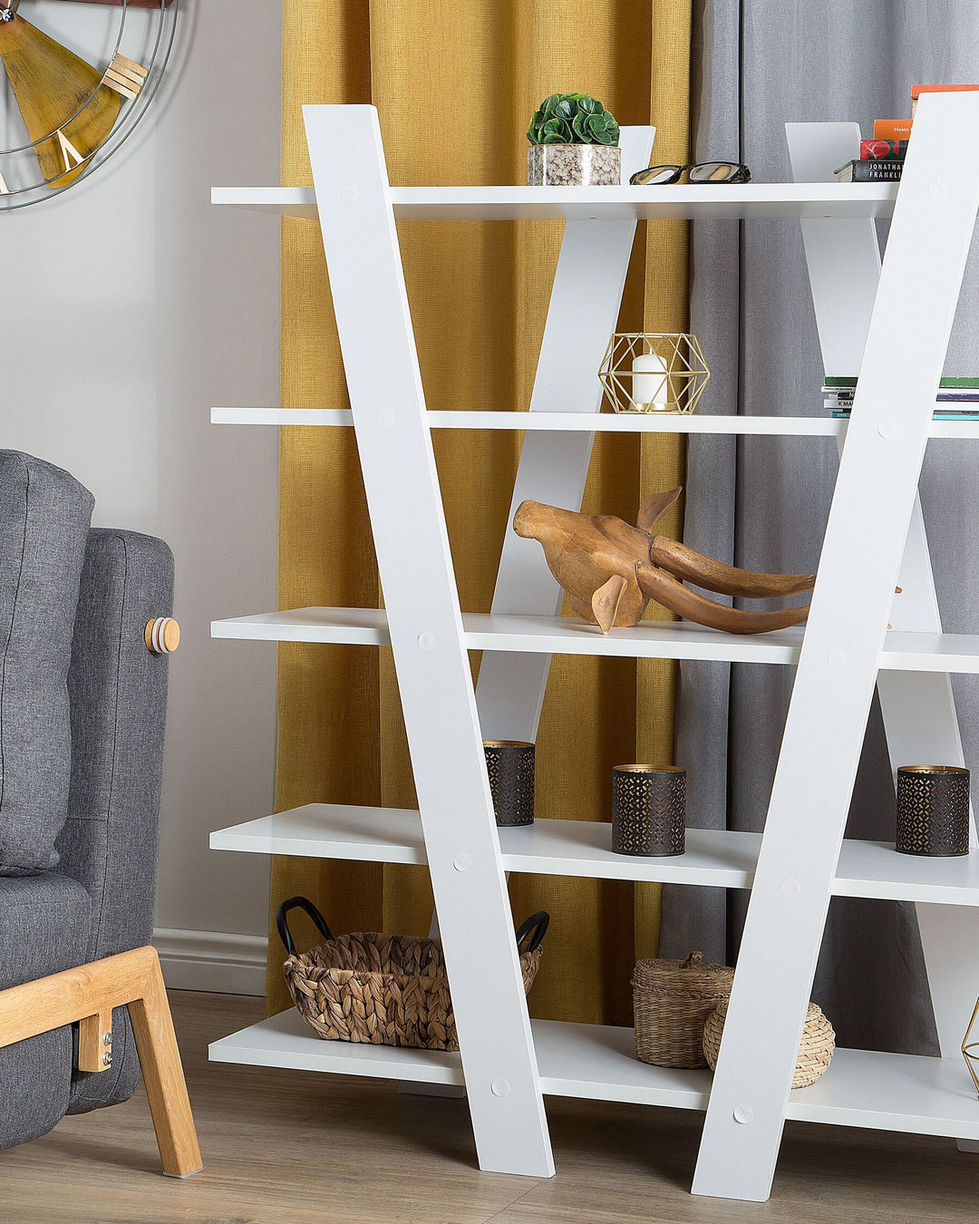 5 Tier Shelving Unit 116 cm White Alma
