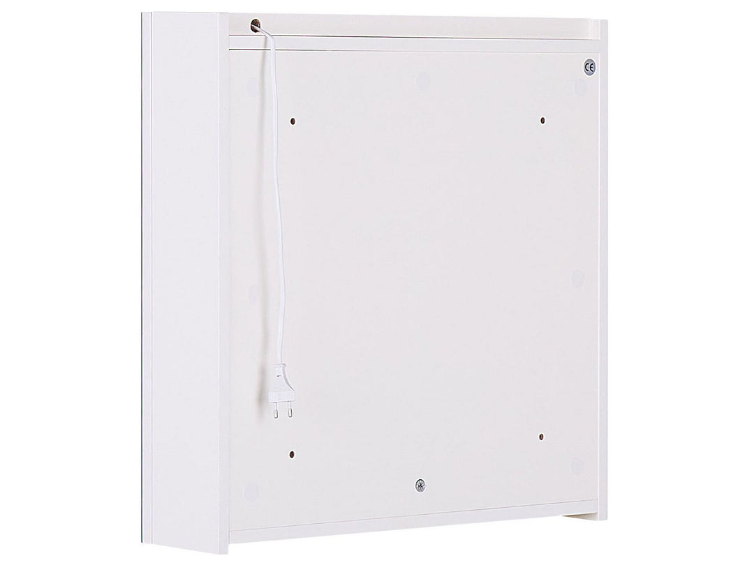 Bathroom Wall Mounted Mirror Cabinet LED 60 cm 60 cm White Talagapa