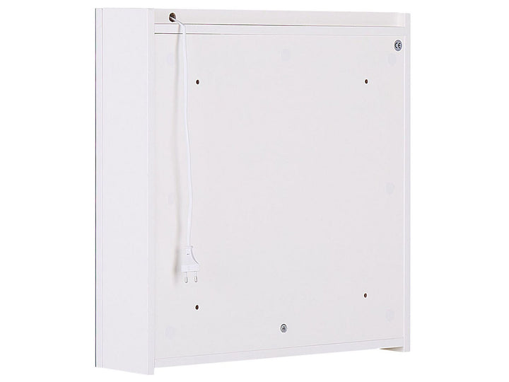 Bathroom Wall Mounted Mirror Cabinet LED 60 cm 60 cm White Talagapa