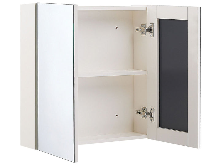 Bathroom Wall Mounted Mirror Cabinet 60 cm 60 cm White Navarra