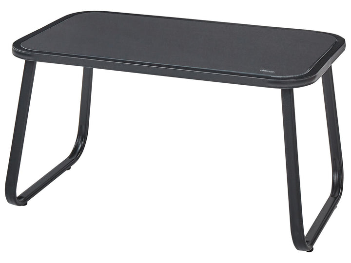 Barrea Garden Lounge Set with Table 4 Seater Metal Black