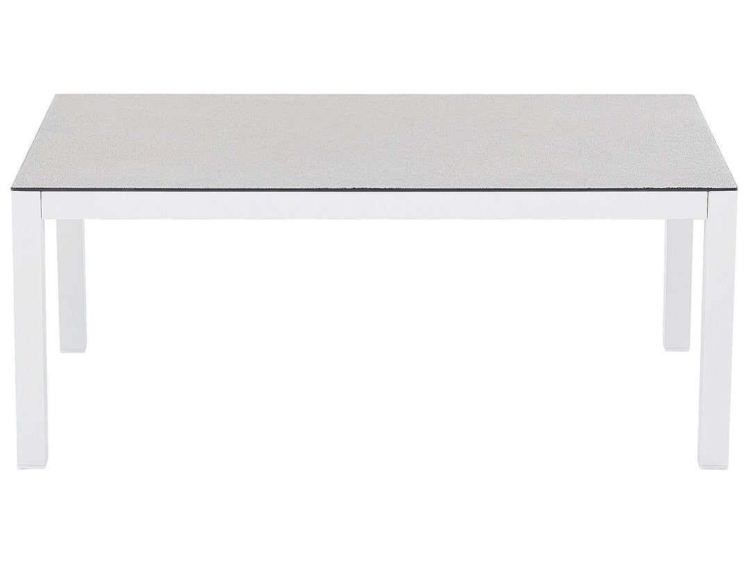 Borello Garden Lounge Set with Table 5 Seater Metal White