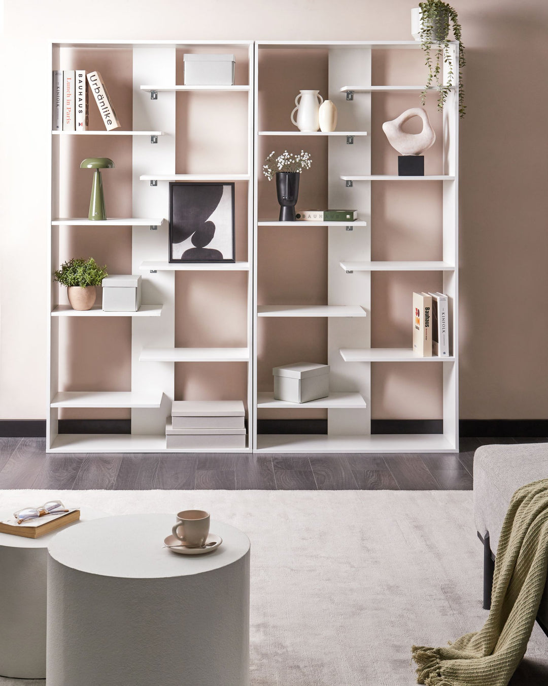 8 Tier Bookcase 180 cm White Lorayn