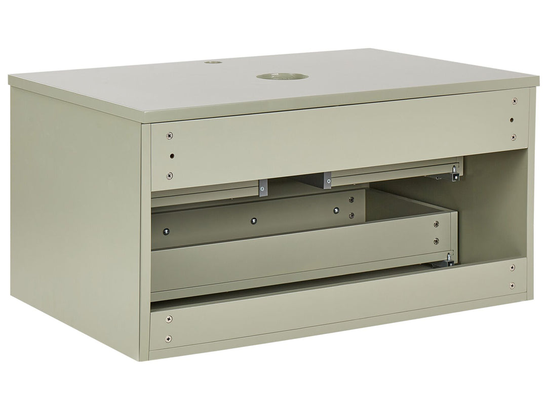 Wall Mounted Washbasin Cabinet 80 cm Light Green  Alzira