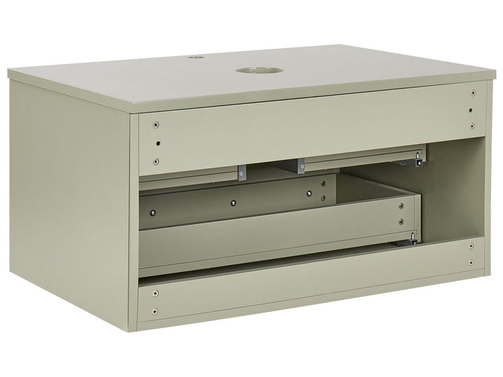 Wall Mounted Washbasin Cabinet 80 cm Light Green  Alzira