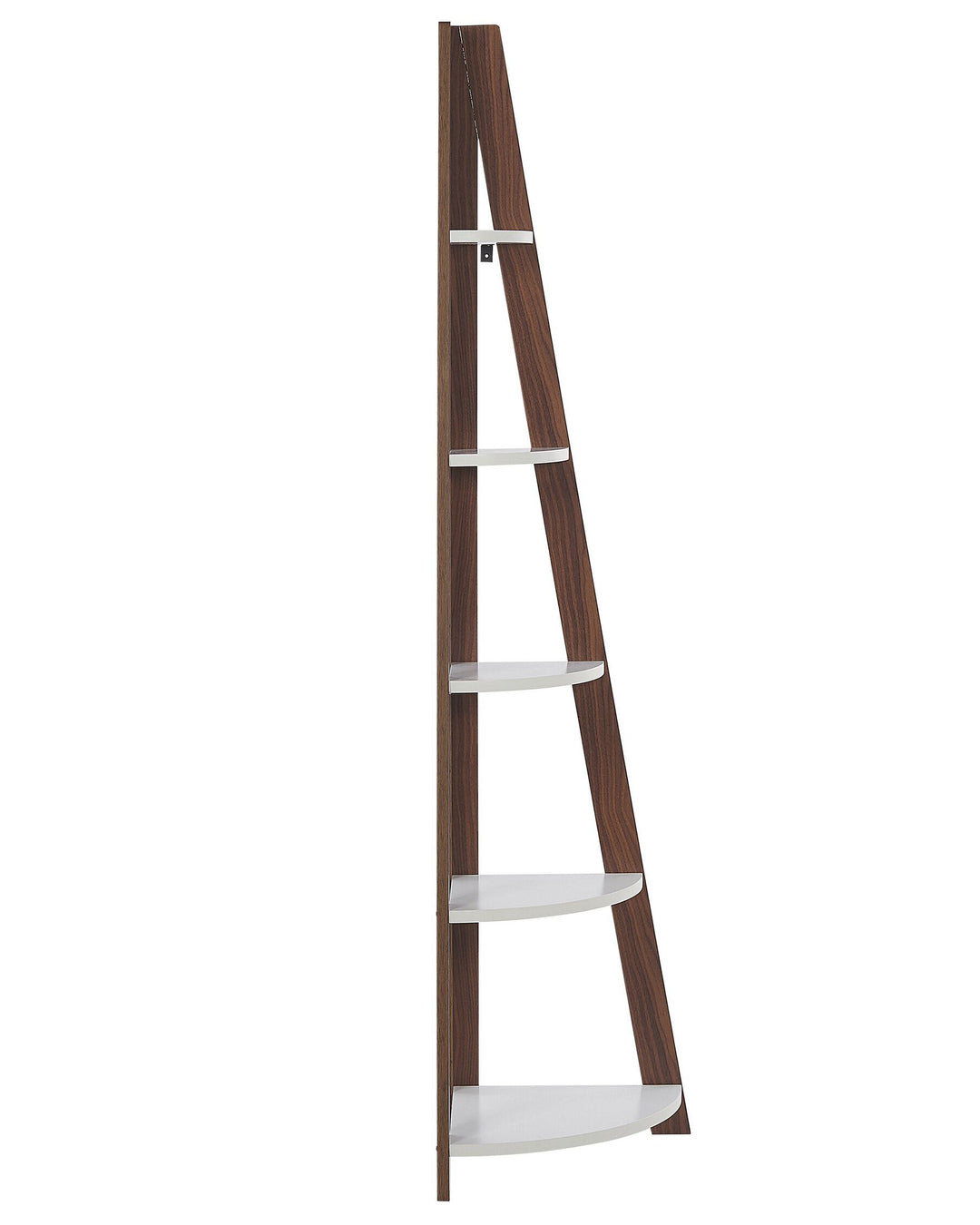 Corner 5 Tier Shelving Unit 175 cm Brown/ White Susan