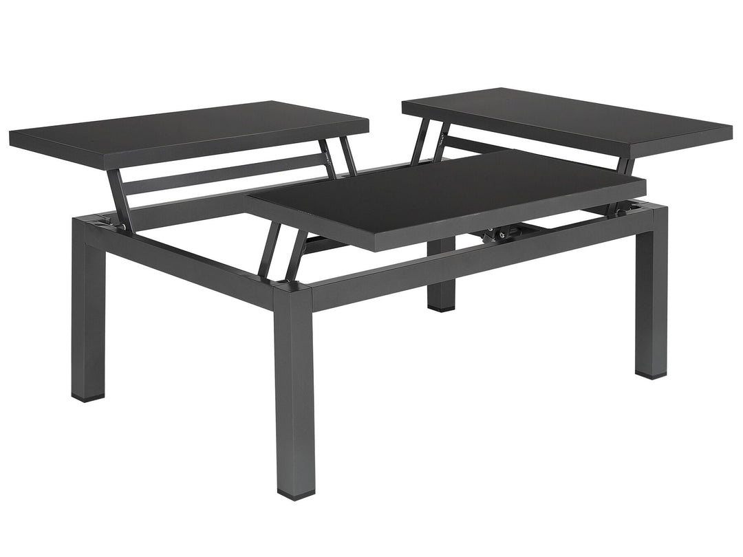 Forano Garden Corner Sofa with Table 6 Seater Metal Grey