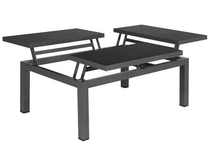 Forano Garden Corner Sofa with Table 6 Seater Metal Grey