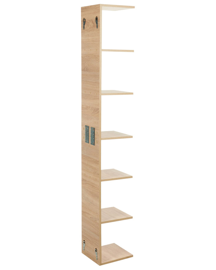 Wall Bookshelf 190 cm Light Brown Yadira