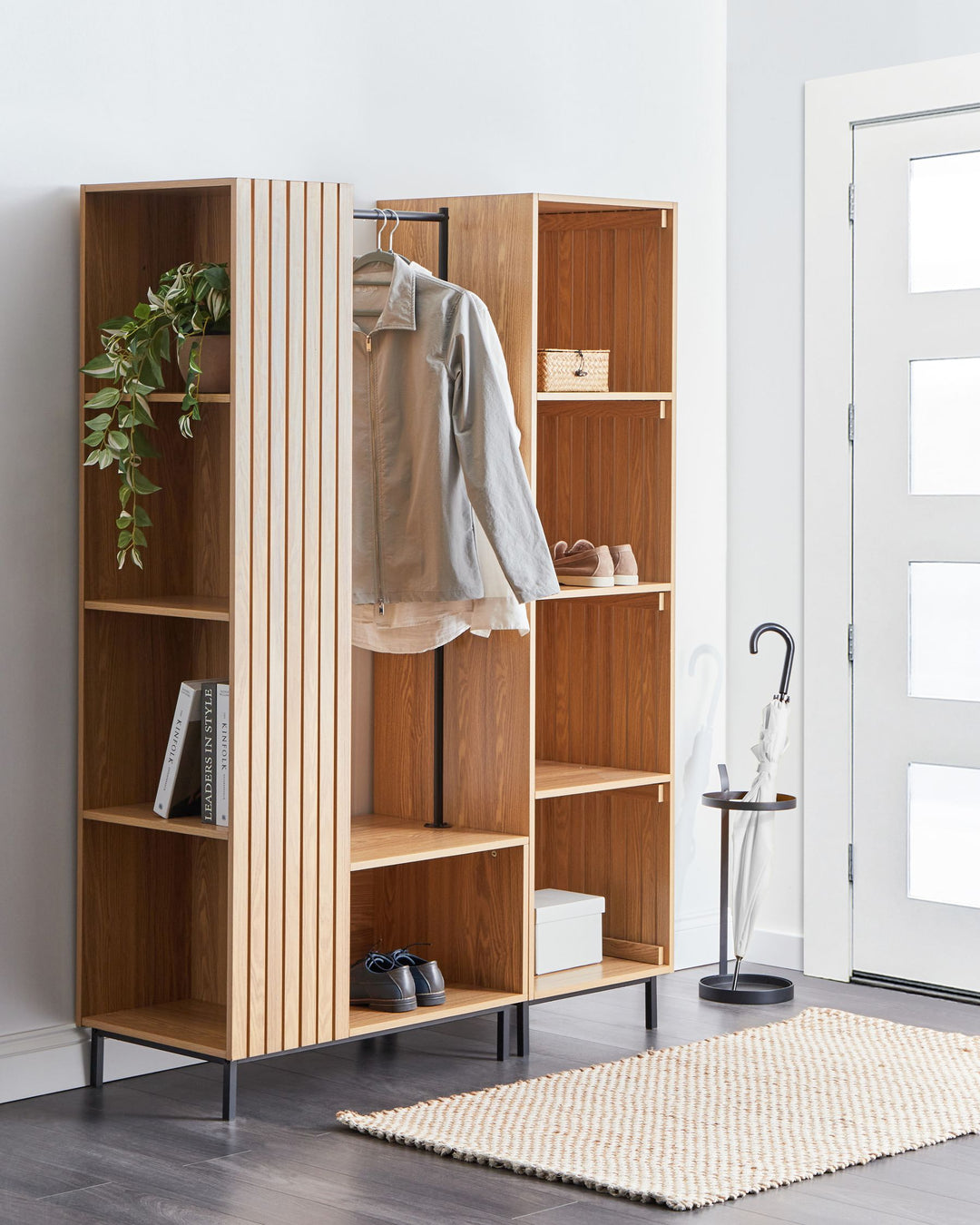 4 Tier Shelving Unit 175 cm Light Brown Skodak