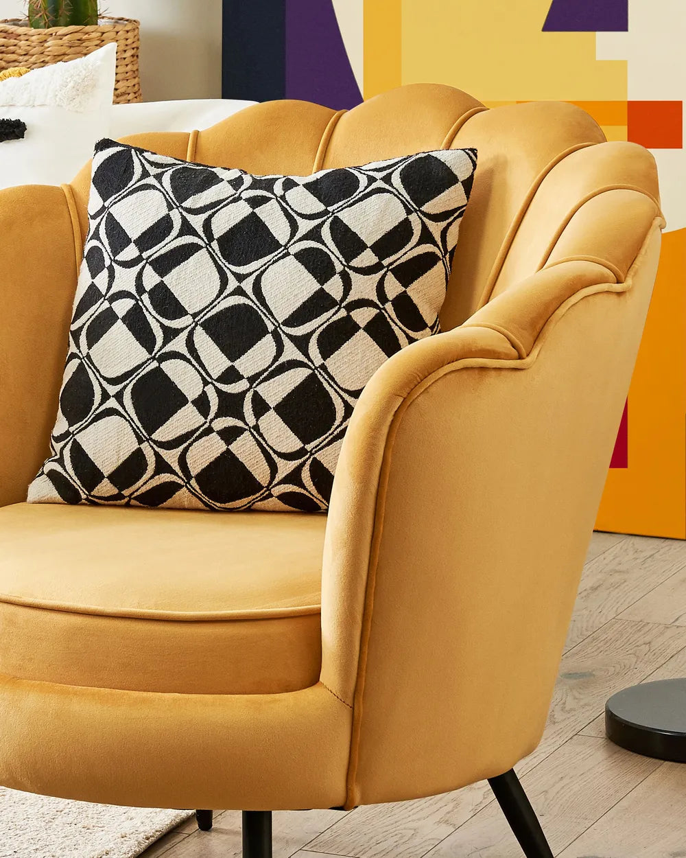 Armchair Velvet Mustard Jairden