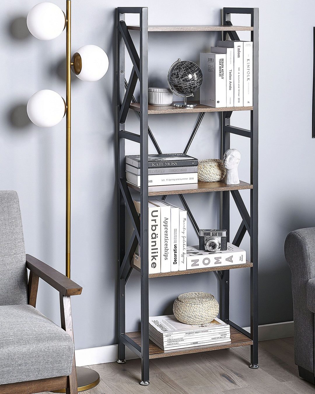 5 Tier Shelving Unit 150 cm Dark Brown Rothwell