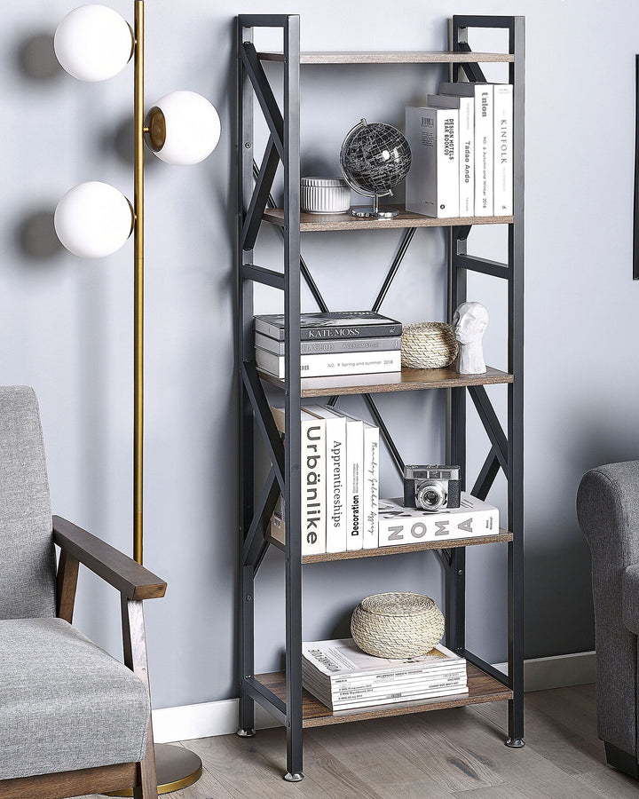 5 Tier Shelving Unit 150 cm Dark Brown Rothwell