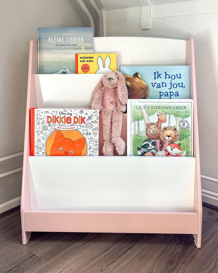 4 Tier Bookcase Engineered Wood 70 cm Pastel Pink Sonya