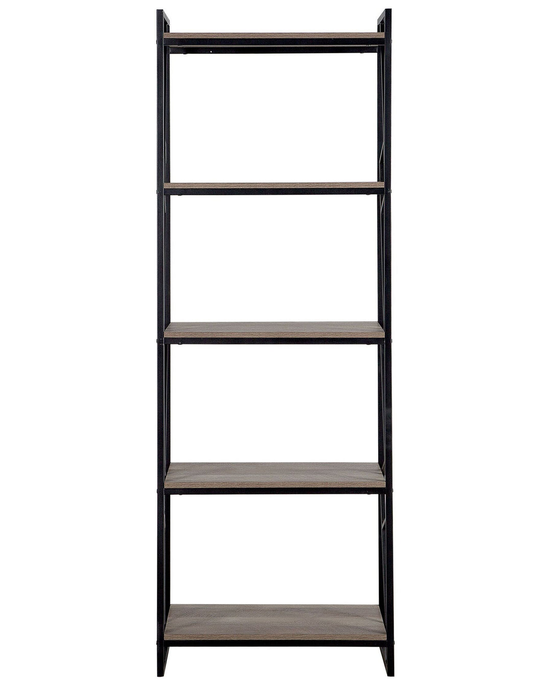 5 Tier Bookcase 184 cm Brown/ Black Fiona