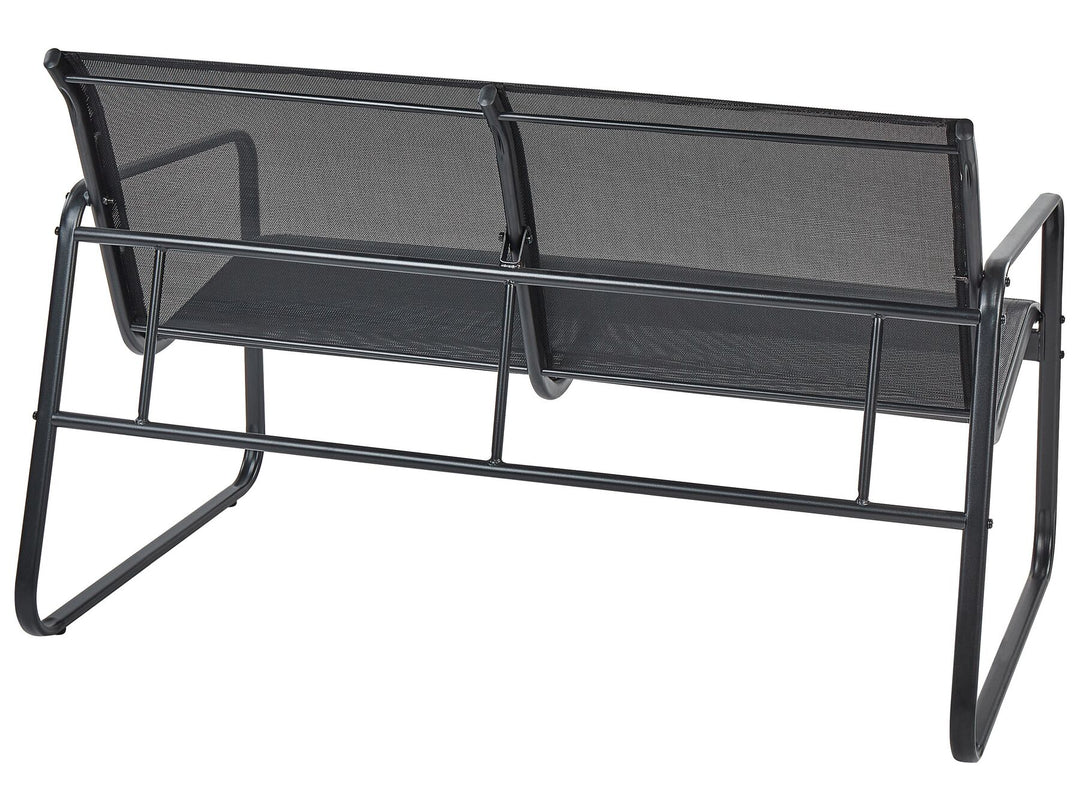Barrea Garden Lounge Set with Table 4 Seater Metal Black