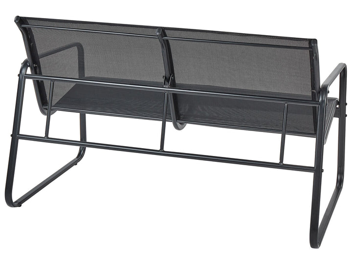Barrea Garden Lounge Set with Table 4 Seater Metal Black