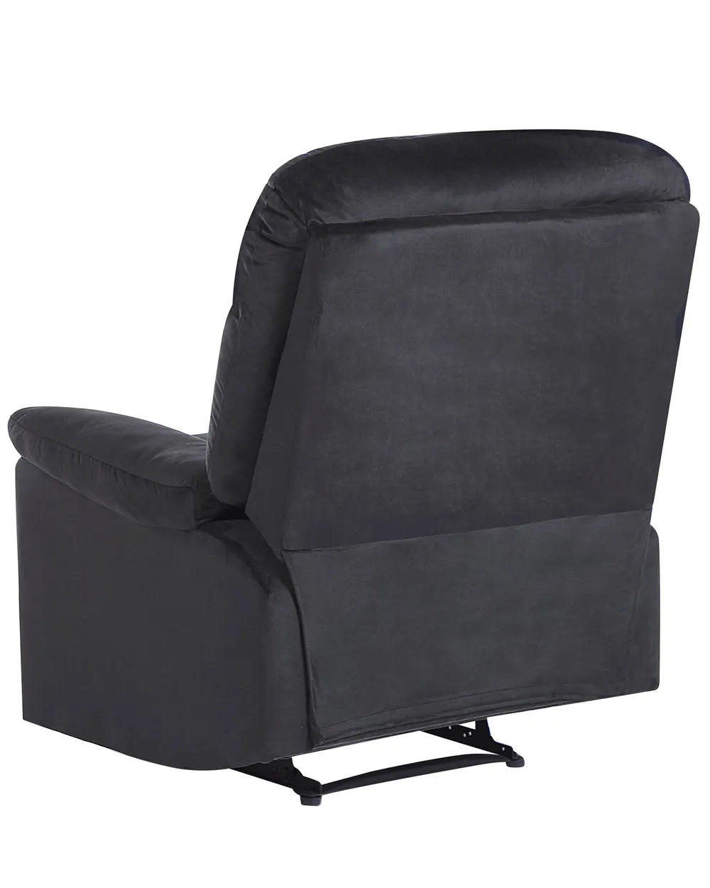 Recliner Chair With Footrest Velvet Black Gail