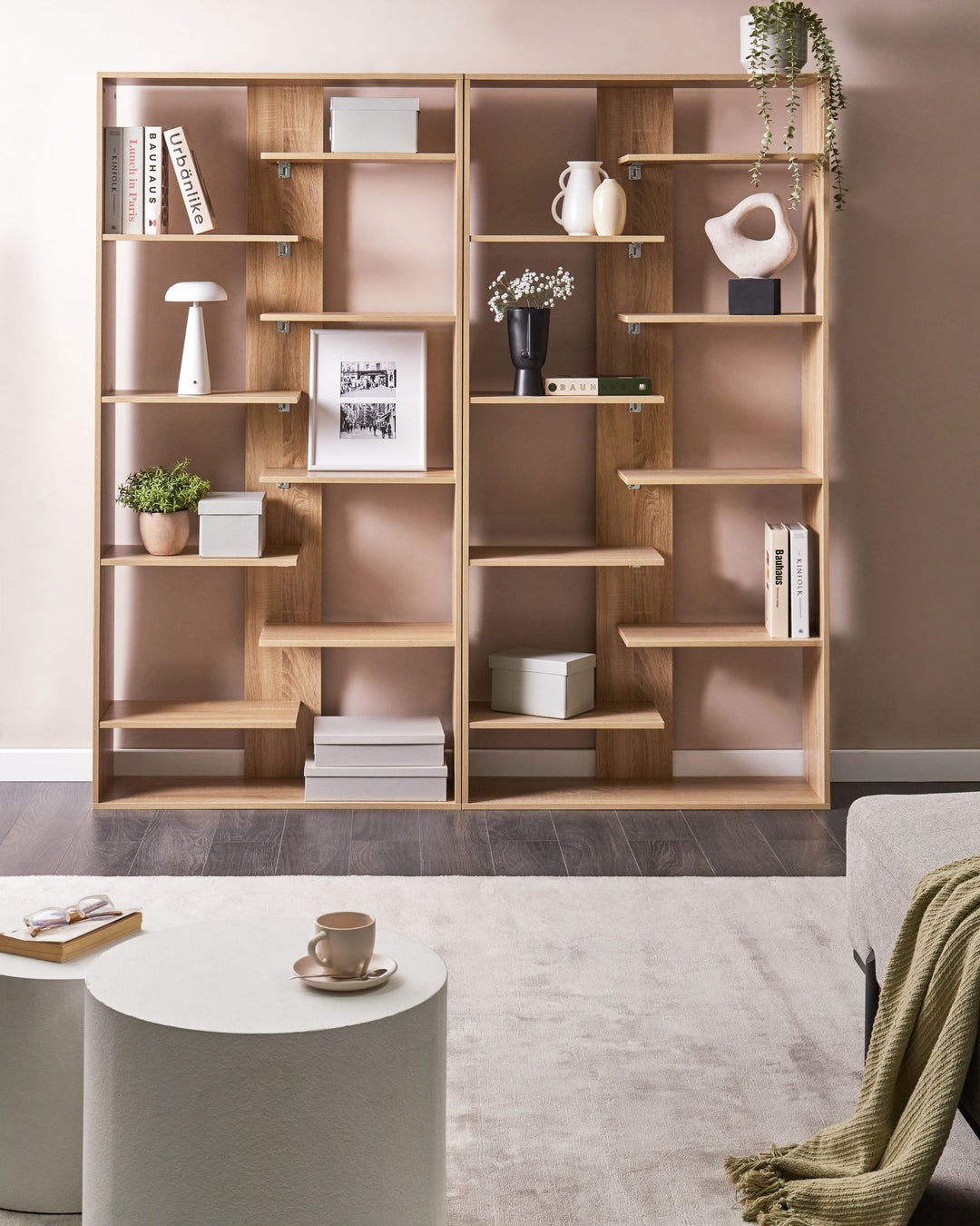 8 Tier Bookcase 180 cm Light Brown Lorayn