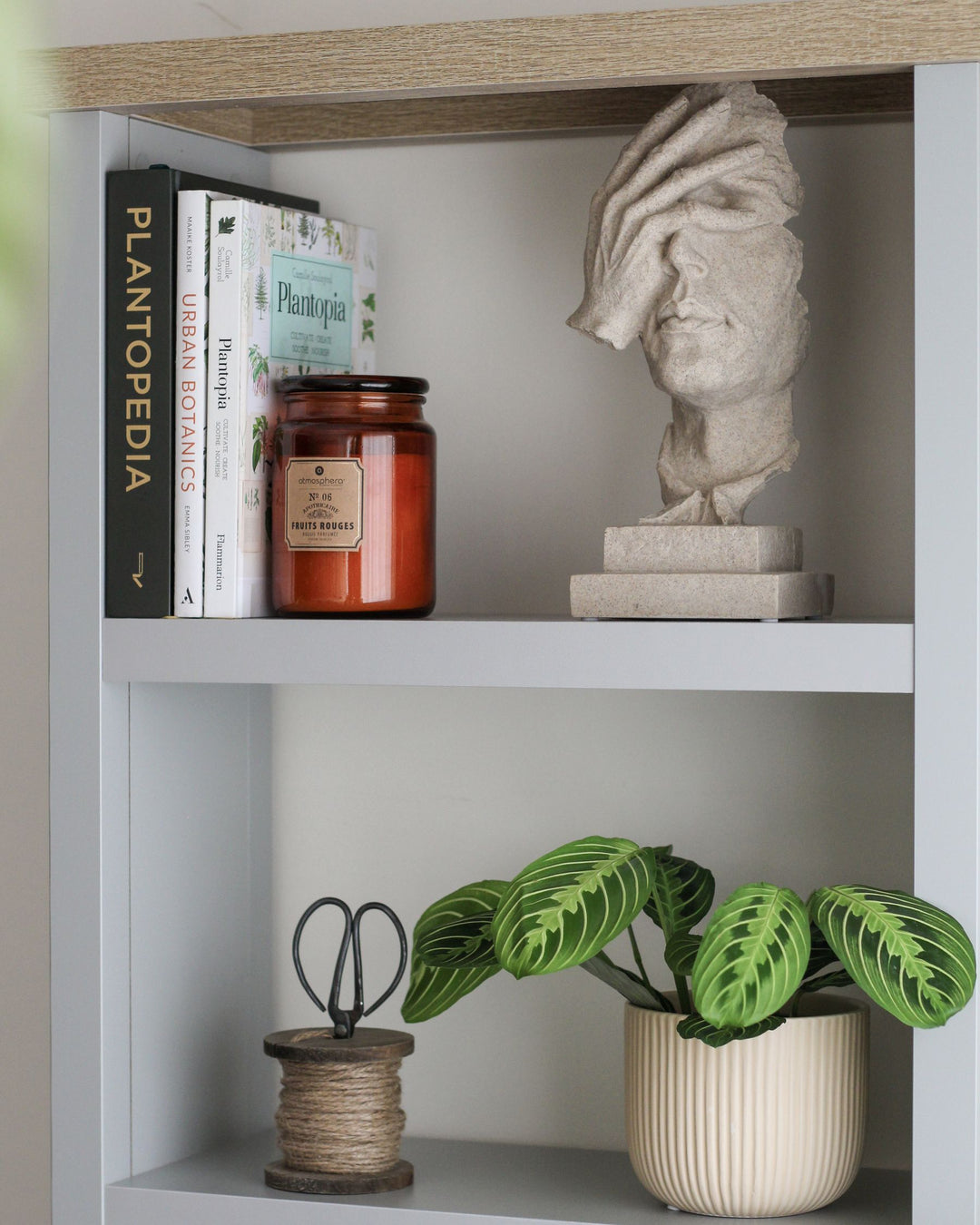 5 Tier Bookcase 181 cm Light Grey Jazmyne