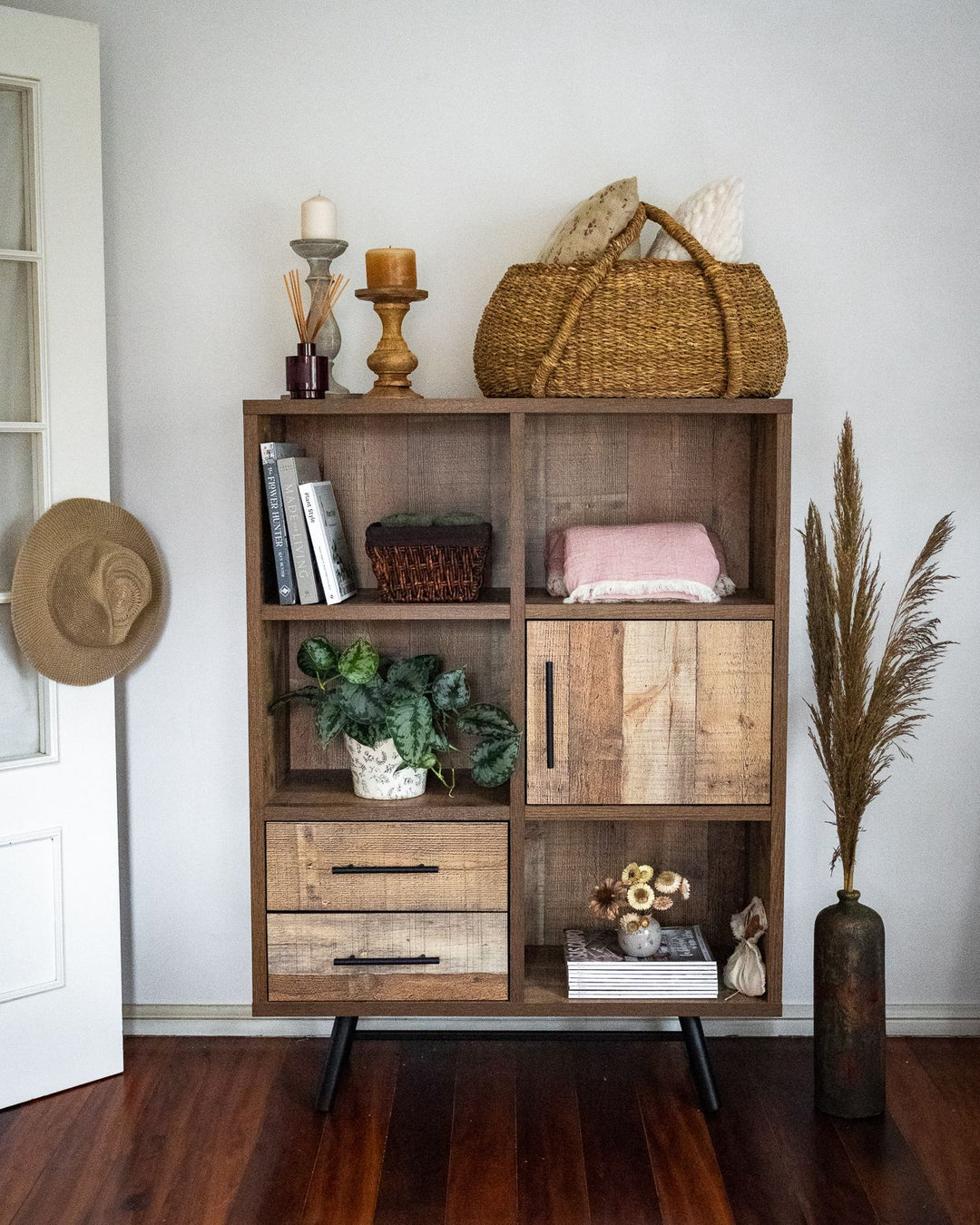 Shelving Unit 131 cm Brown Hiro