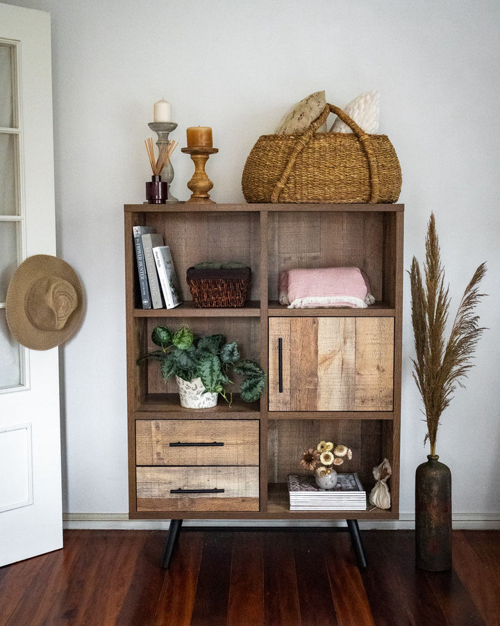 Shelving Unit 131 cm Brown Hiro