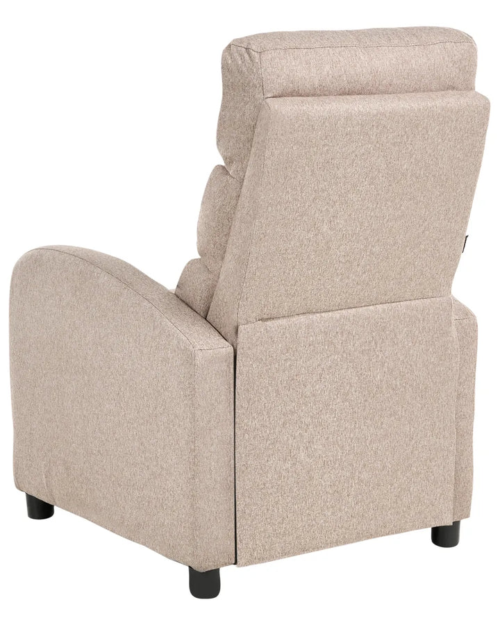 Recliner Chair With Footrest Fabric Taupe Anndi