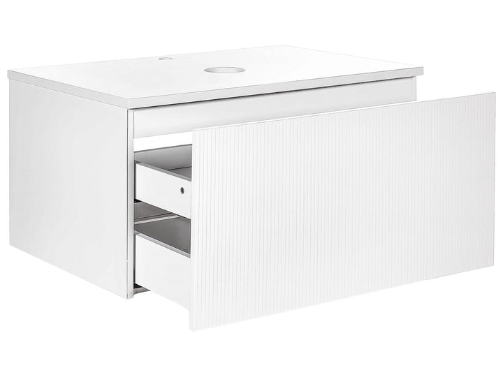 Wall Mounted Washbasin Cabinet 80 cm White Alzira