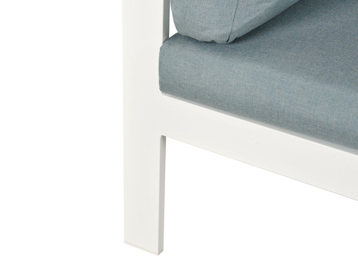 Messina Garden Corner Sofa with Table 5 Seater Left Hand Metal Green