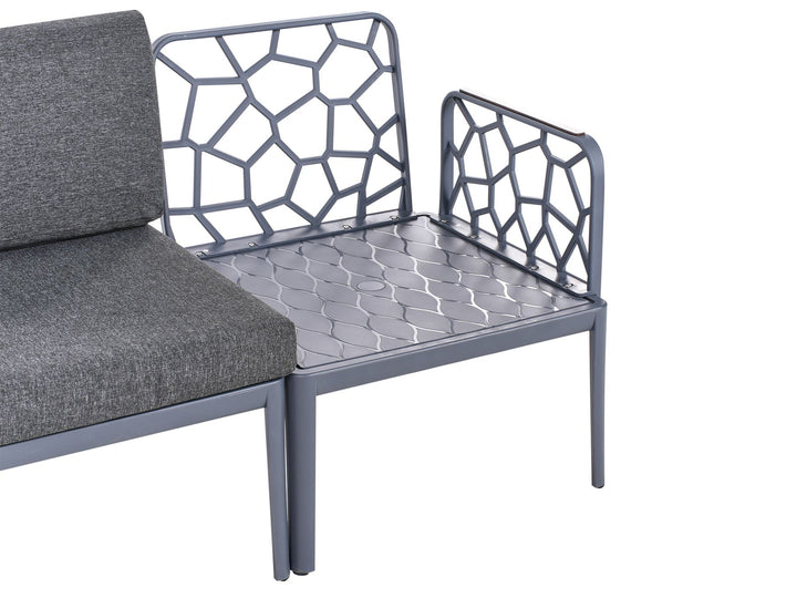Eriche Garden Sofa Set 4 Seater Dark Grey