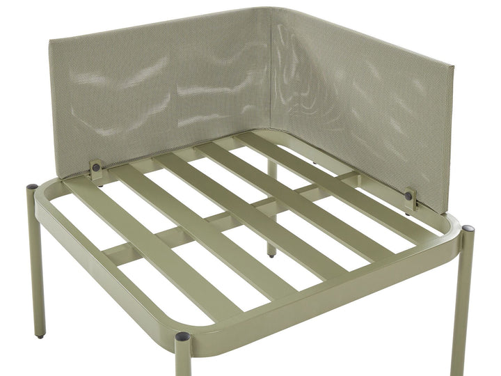 Terracina Garden Lounge Set with Table 2 Seater Metal Olive Green