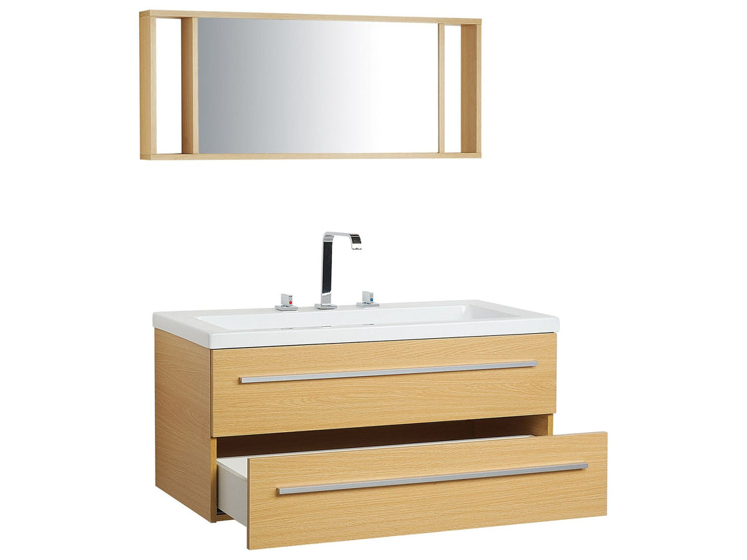 Bathroom Vanity Set 101 cm 48 cm Beige Almeria