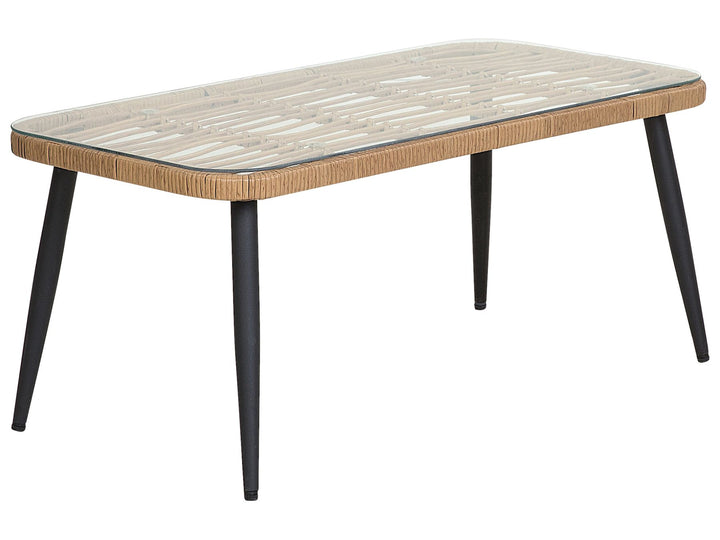 Corinth II Garden Lounge Set with Table 4 Seater PE Rattan Natural