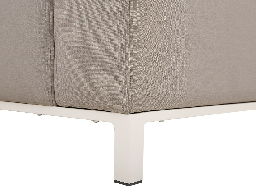 Belize Garden Corner Sofa with Table 5 Seater Right Hand Modular Beige