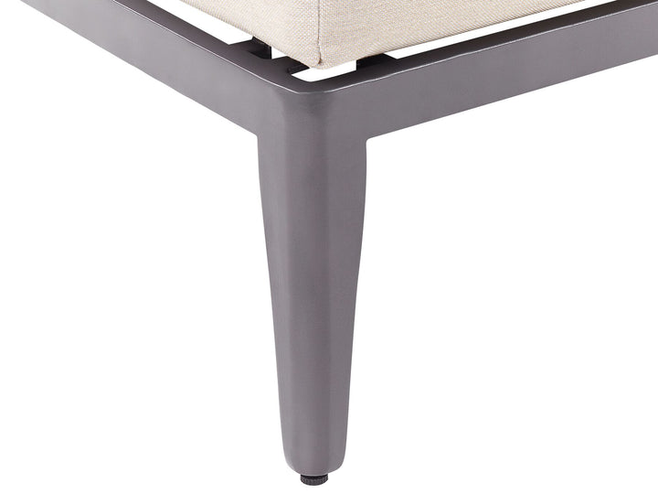 Rima III Garden Corner Sofa with Table 6 Seater Left Hand Modular Metal Beige