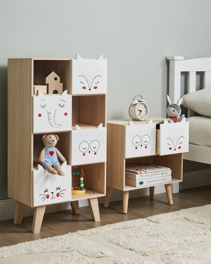 4 Tier Bookcase 79 cm Light Brown Makena