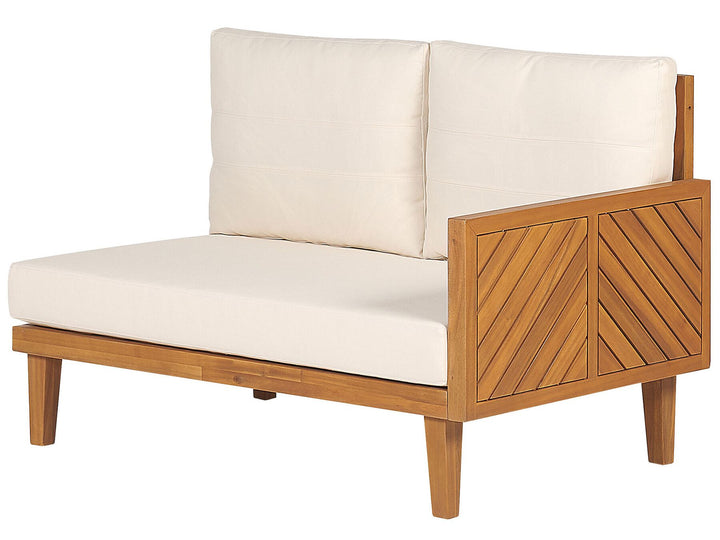 Baratti Garden Corner Sofa with Table 4 Seater Left Hand Acacia Wood Brown