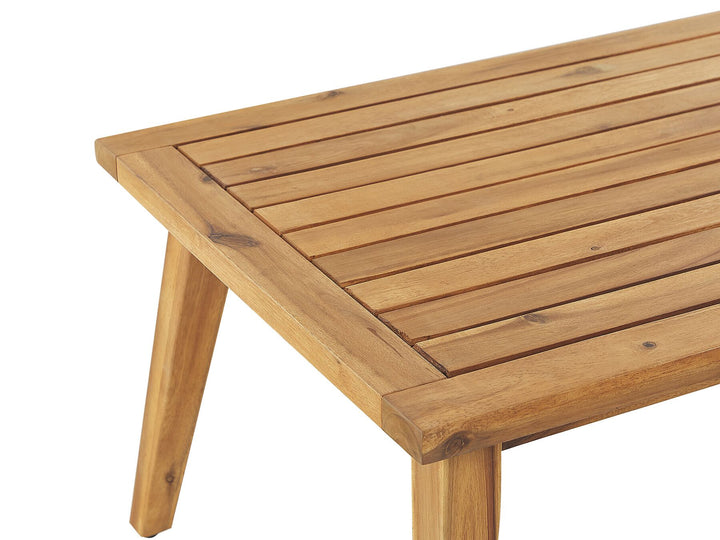Merano Garden Lounge Set with Table 4 Seater Acacia Wood Off-White